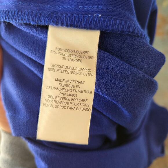 Julia Jordan Royal Blue High Neck Jumpsuit Size 2 NWT Crepe Pockets Ankle Length - Picture 10 of 10